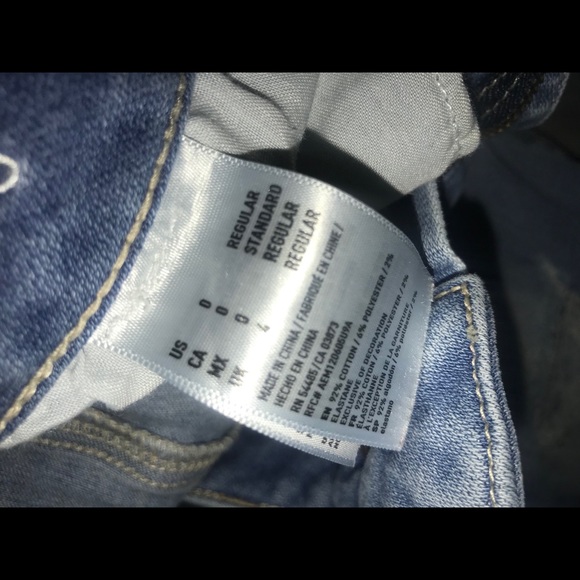 AE ripped Jeans size 0 - Picture 3 of 3
